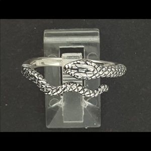 Silver Adjustable Coiled Snake Ring